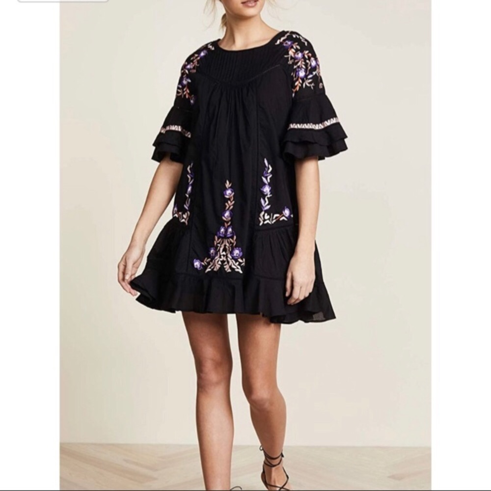 Free People Pavlo Embroidered Dress - S